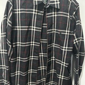 Ralph Lauren Men's Black and Red Plaid Shirt